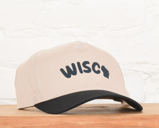 Wisconsin Wisc-State Shape Two Tone Snapback