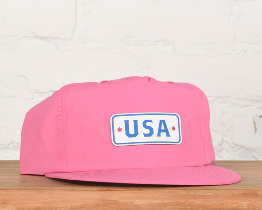 USA Printed Leather Patch Surf Cap