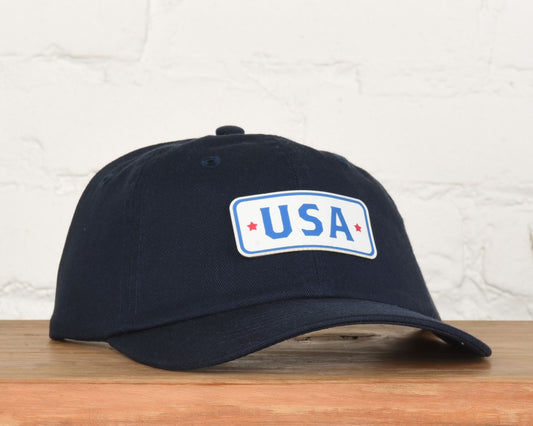USA Printed Leather Patch Kids Hat