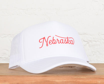 Nebraska Script Foam Trucker