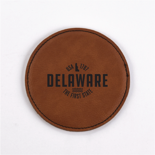 Delaware PU Leather Coasters