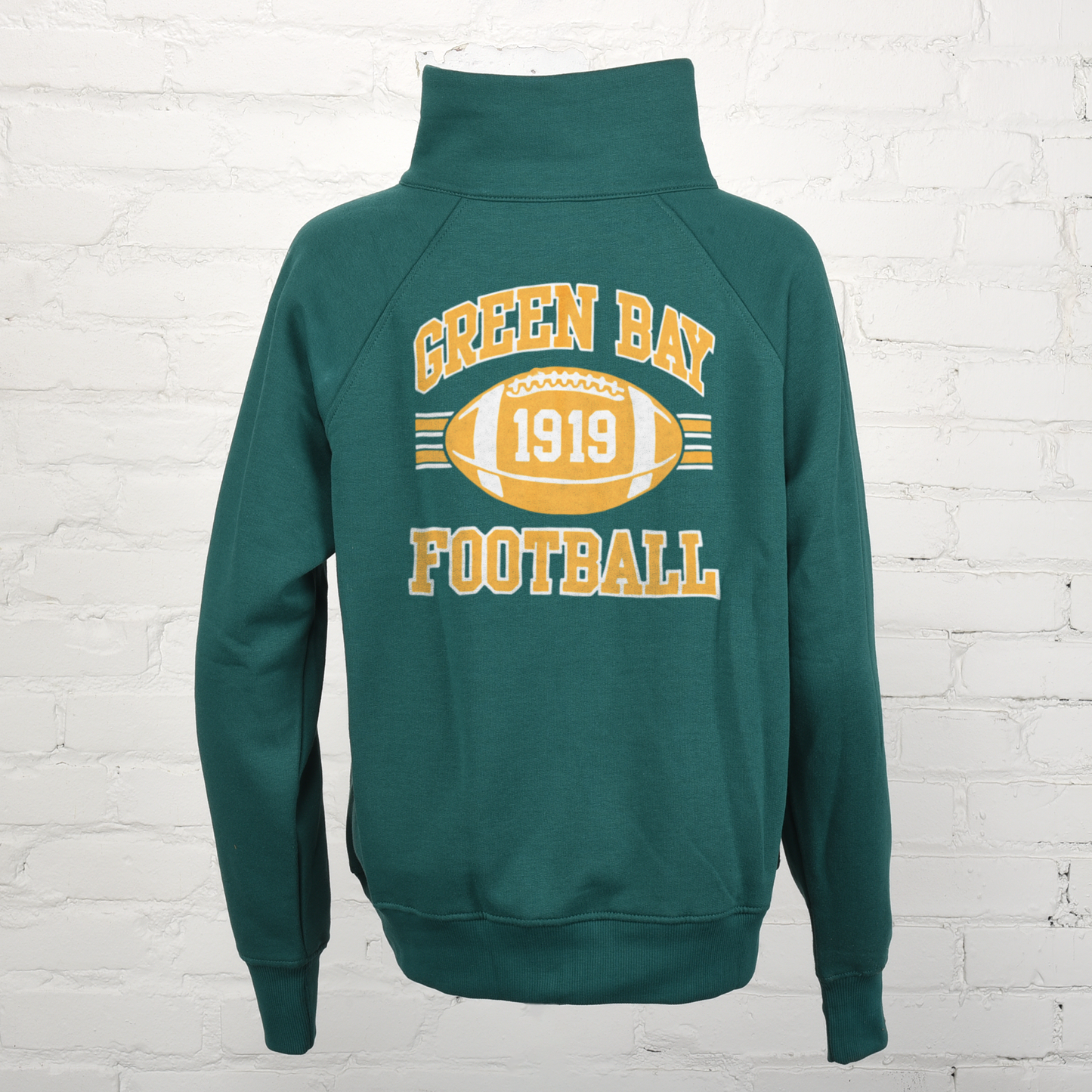 Wisconsin Women's 1/4 Zip GB Football Boxy Sweatshirt