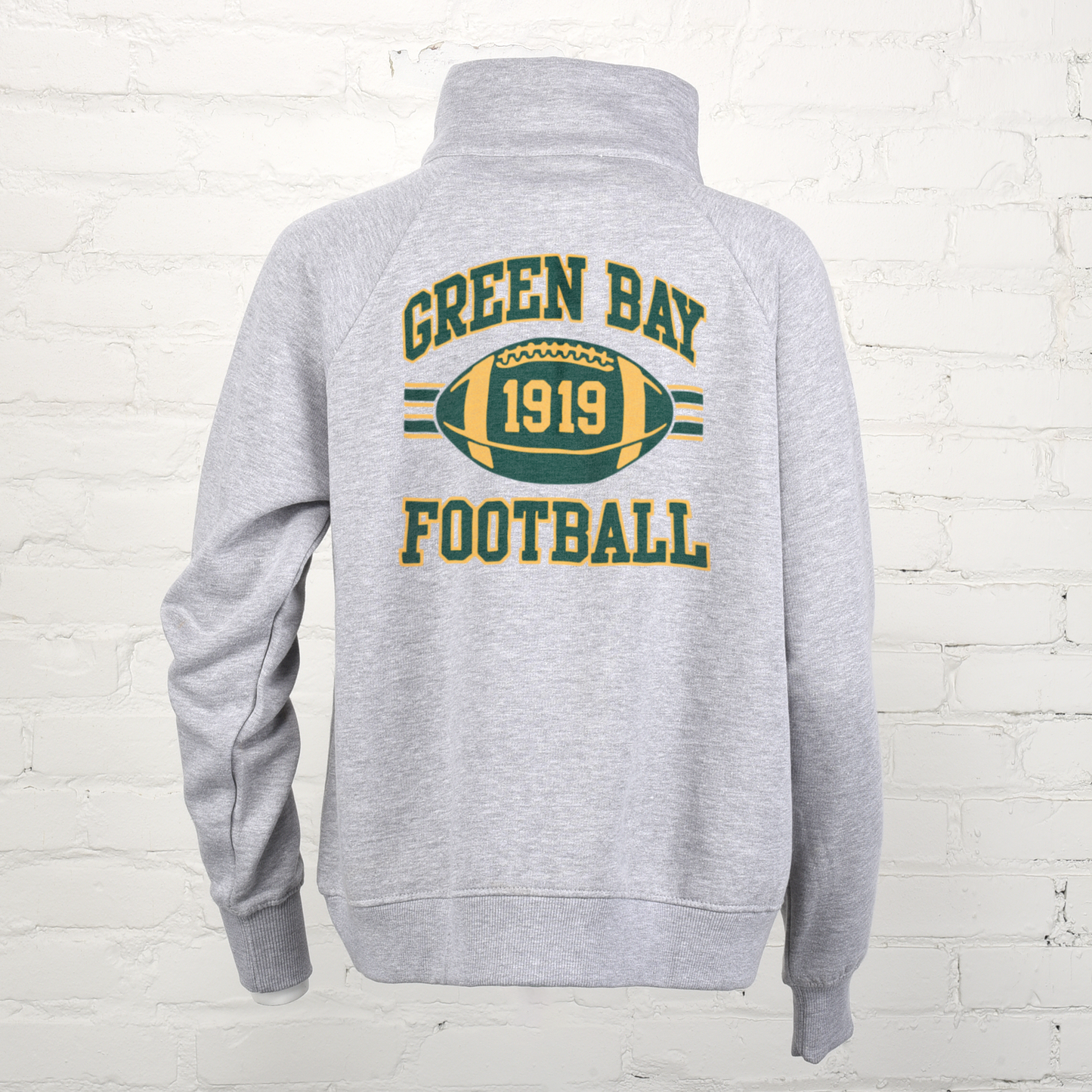 Wisconsin Women's 1/4 Zip GB Football Boxy Sweatshirt