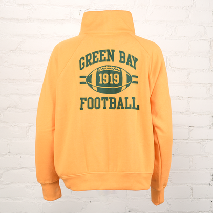 Wisconsin Women's 1/4 Zip GB Football Boxy Sweatshirt