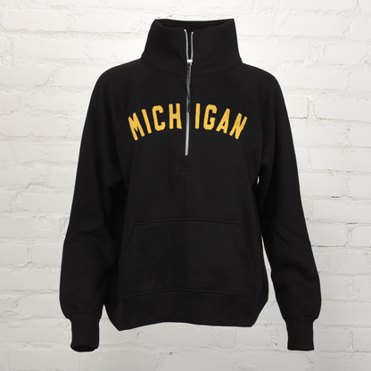 Michigan Boxy 1/2 Zip Sweatshirt