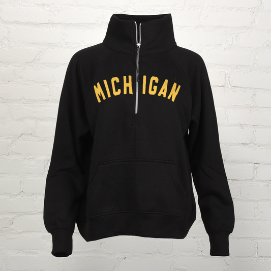 Michigan Boxy 1/2 Zip Sweatshirt