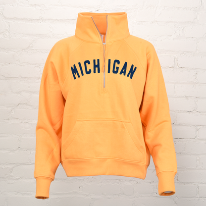 Michigan Boxy 1/2 Zip Sweatshirt