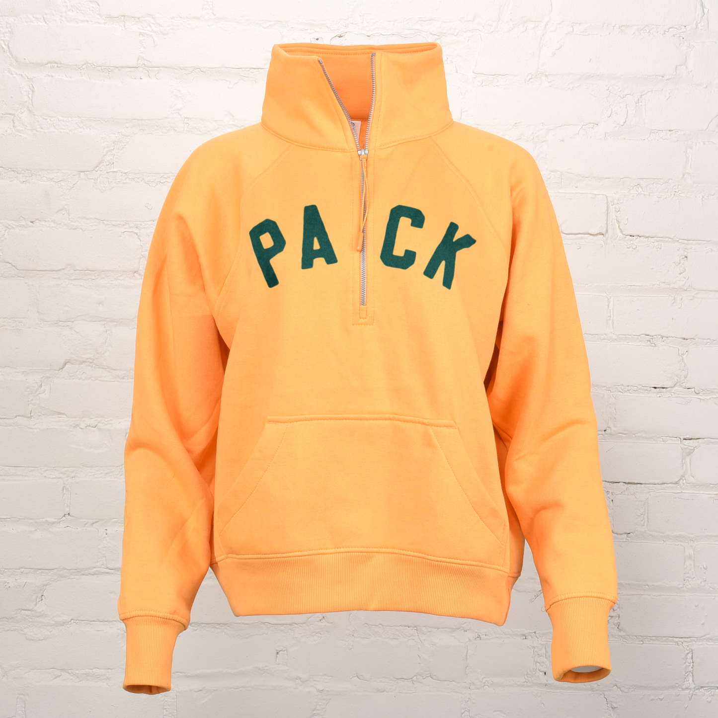 Wisconsin Women's 1/4 Zip GB Football Boxy Sweatshirt