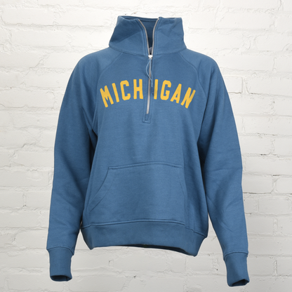 Michigan Boxy 1/2 Zip Sweatshirt