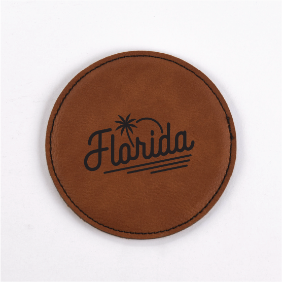 Florida PU Leather Coasters
