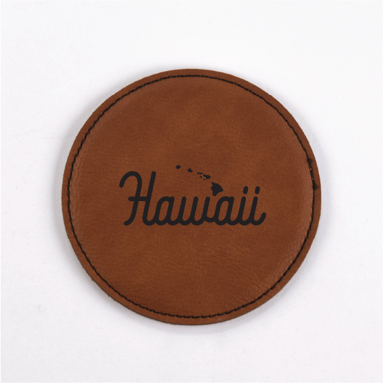Hawaii PU Leather Coasters