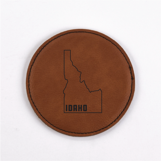 Idaho PU Leather Coasters