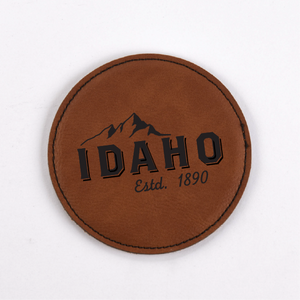 Idaho PU Leather Coasters