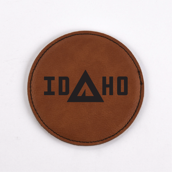 Idaho PU Leather Coasters