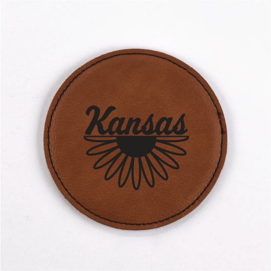 Kansas PU Leather Coasters