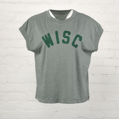 Wisconsin Women's Vintage Washed Boxy Tee