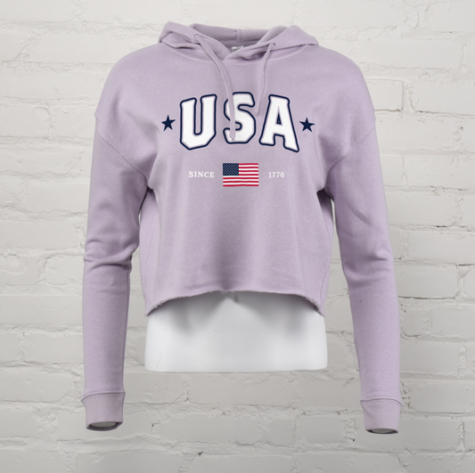 USA Patriot Cropped Hoodie