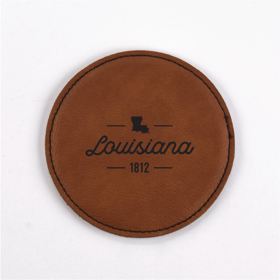 Louisiana PU Leather Coasters