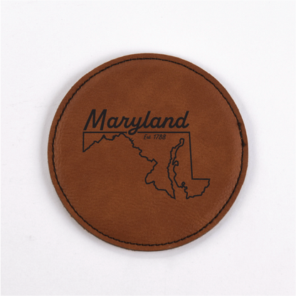 Maryland PU Leather Coasters