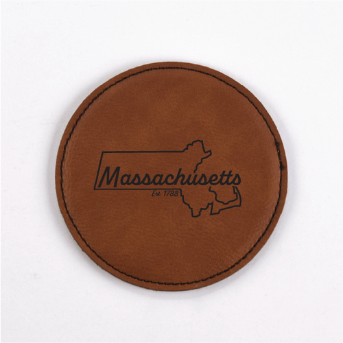 Massachusetts PU Leather Coasters