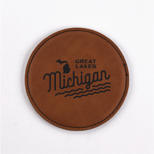 Load image into Gallery viewer, Michigan PU Leather Coasters
