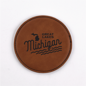 Michigan PU Leather Coasters