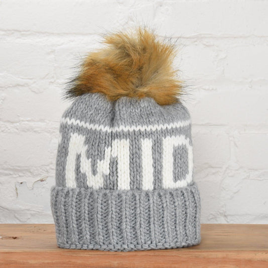 Midwest Beanie Faux Fur Pom