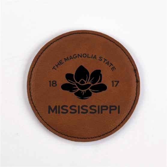 Mississippi PU Leather Coasters