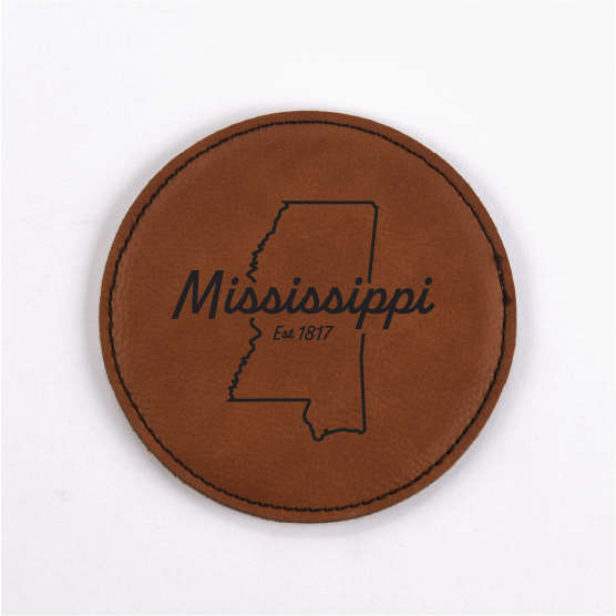 Mississippi PU Leather Coasters