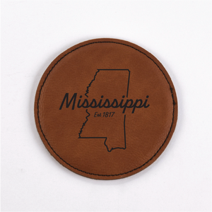 Mississippi PU Leather Coasters