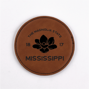 Mississippi PU Leather Coasters