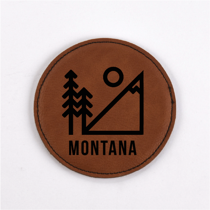 Montana PU Leather Coasters