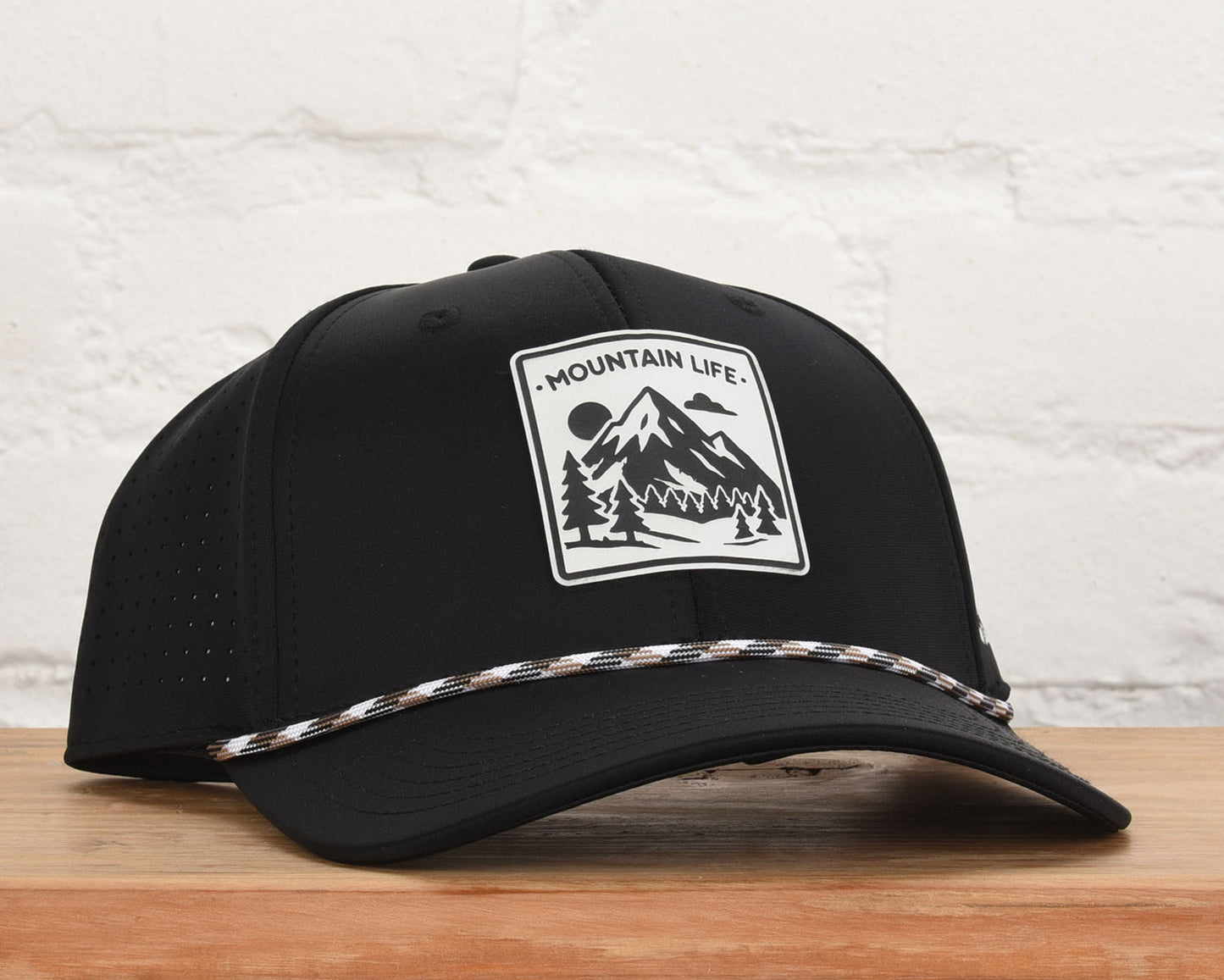 Mountain life Leather Patch Performance Dri-Fit Hat