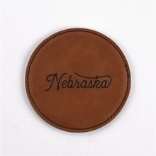Load image into Gallery viewer, Nebraska PU Leather Coasters