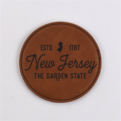 New Jersey PU Leather Coaster