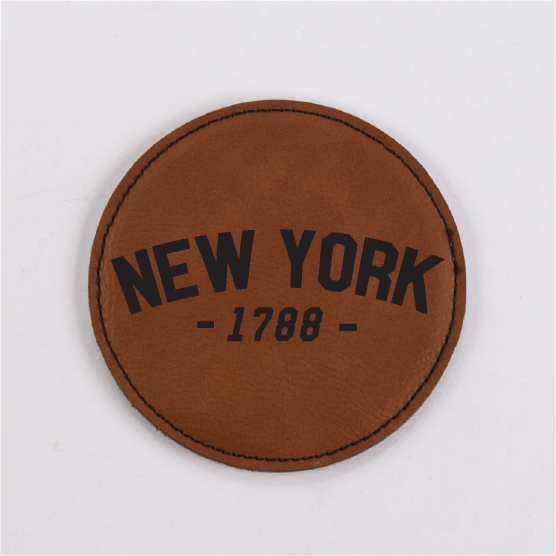 New York PU Leather Coaster