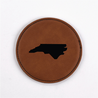 North Carolina PU Leather Coasters