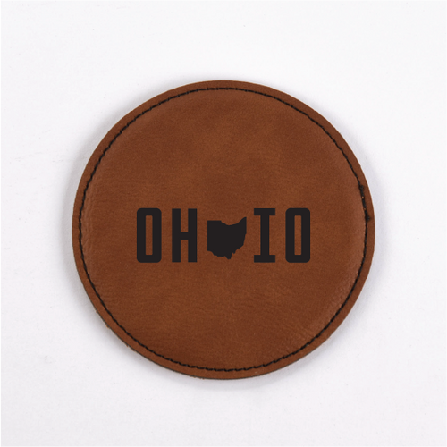 Ohio PU Leather Coasters