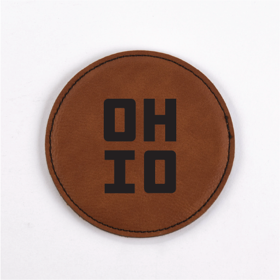 Ohio PU Leather Coasters