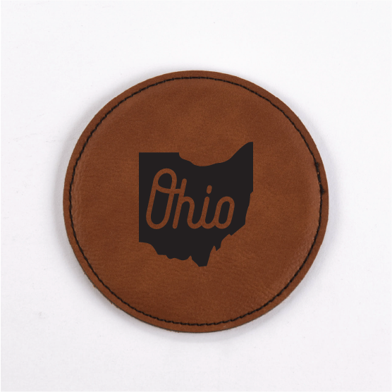 Ohio PU Leather Coasters