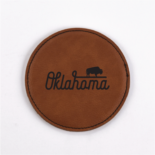 Oklahoma PU Leather Coasters