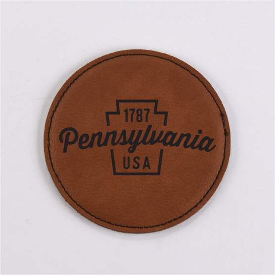 Pennsylvania PU Leather Coaster