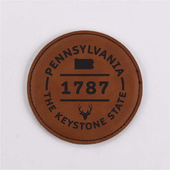Pennsylvania PU Leather Coaster