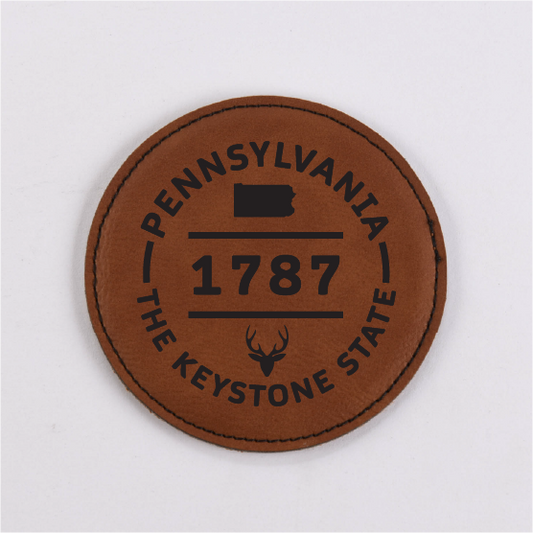 Pennsylvania PU Leather Coaster