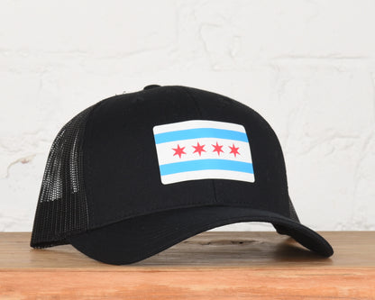 Illinois Chicago Flag Printed Patch Snapback