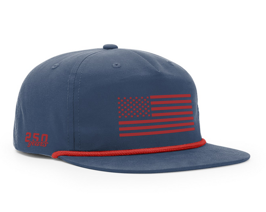 3D American Flag Rope Snapback - 250 Anniversary