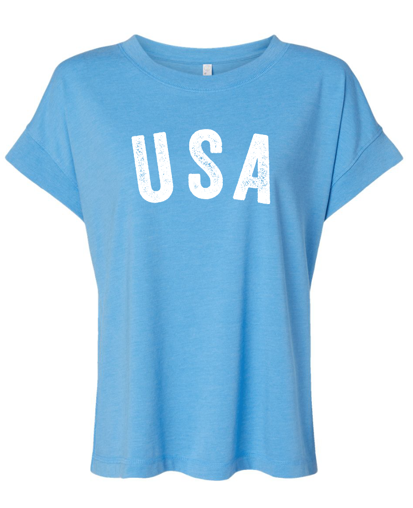 USA Women's Vintage Washed Boxy Tee