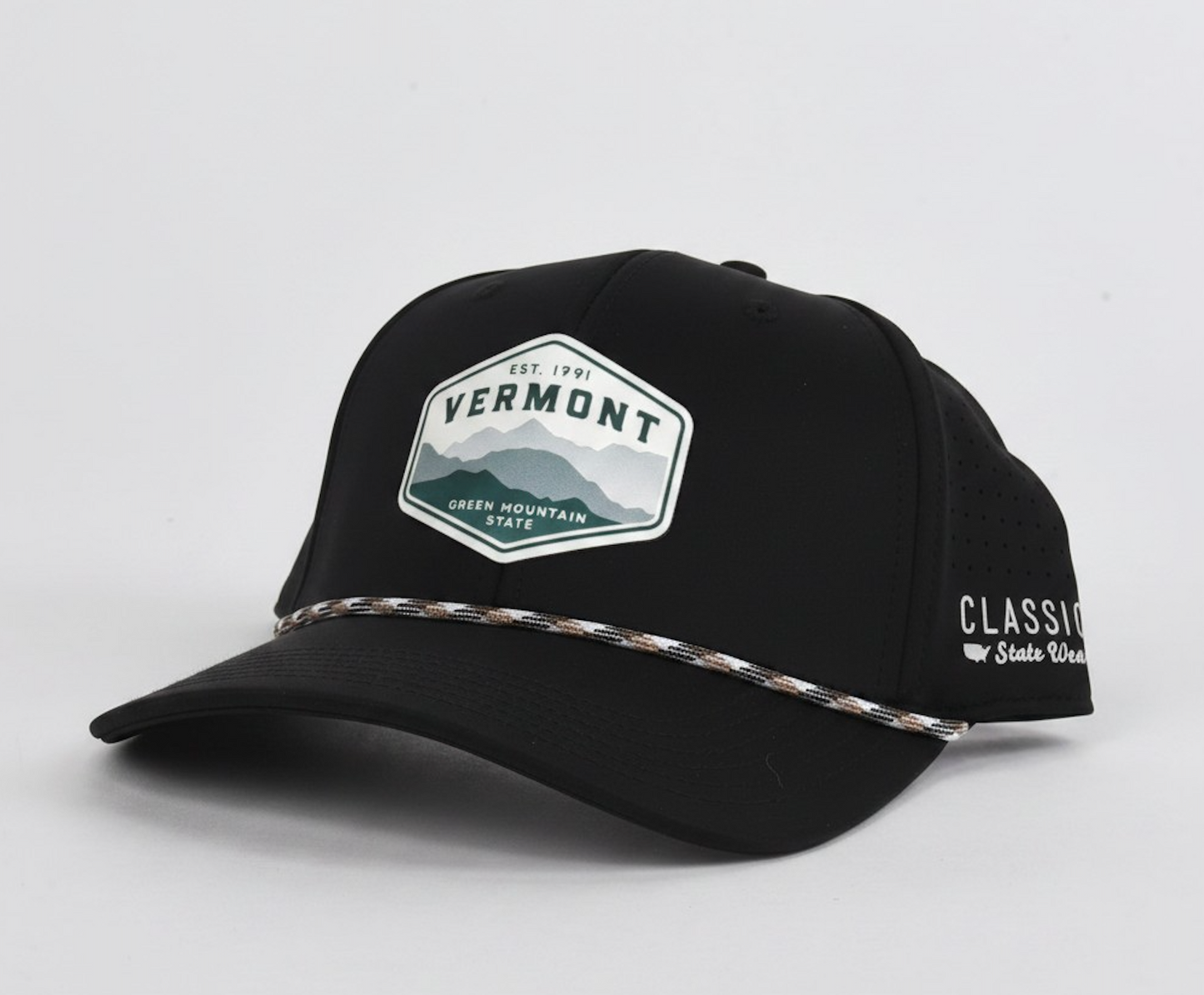Vermont Mnts Printed Leather Patch Performance Dri-Fit Hat
