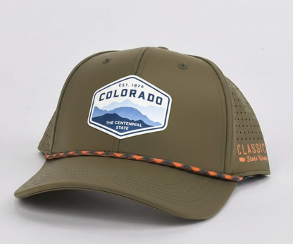 Colorado Mnts Printed Leather Patch Performance Dri-Fit Hat
