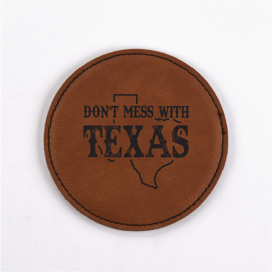 Texas PU Leather Coasters